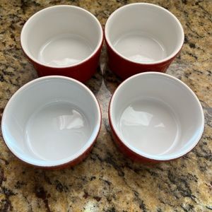 Emile Henry Set of 4 Small Ramekins Red 10.08